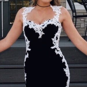 Beautiful black and white dress
